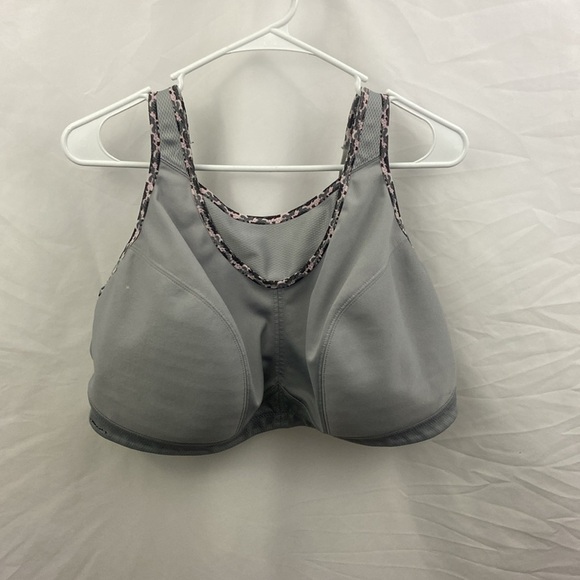 Glamorise Women's 46F No-Bounce Camisole Sports Bra Gray #1066 - Picture 3 of 9